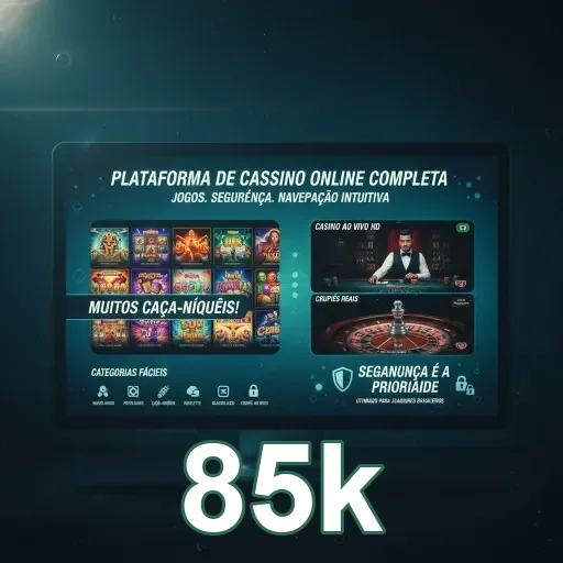 Tela de login rápido da plataforma 85k no mobile